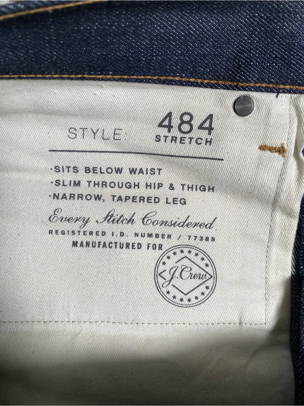 J.Crew Limited Edition Selvedge Denim Jean